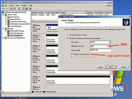 windows raid Disc creation 