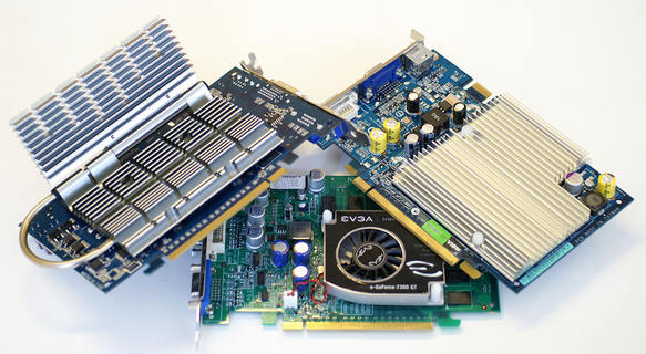 eVGA GeForce 7300 GT review vs asus en7600gs 512 mb vs point of view 7600gs vs x1600xt performance , overclocking and benchmark
