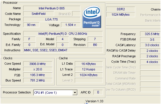 Pentium D 805 and Celeron D 356 - review - Overclocking 